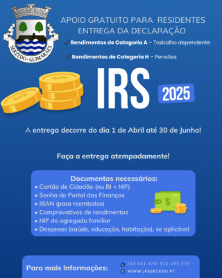 Apoio &agrave; entrega da Declara&ccedil;&atilde;o de IRS (2025) para residentes
